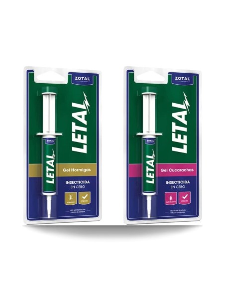 Pack de 2 Jeringas LETAL Gel - Eliminador de Hormigas y Cucarachas - Eficacia Profesional para el Co