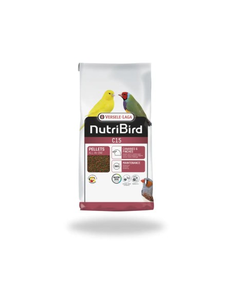 Pienso de mantenimiento NUTRIBIRD C15 10 KG para canarios y pequeñas aves