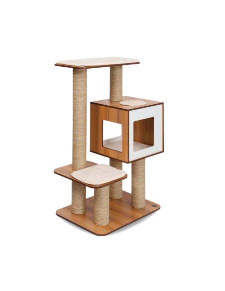 Vesper High Catit HAGEN para Gatos Base Gigante 136,5x64cm - Árbol Rascador Multifuncional