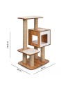 Vesper High Catit HAGEN para Gatos Base Gigante 136,5x64cm - Árbol Rascador Multifuncional