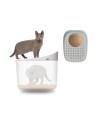 Arenero Catit Pixi HAGEN para Gatos Blanco Tamaño L - Elegante y Funcional