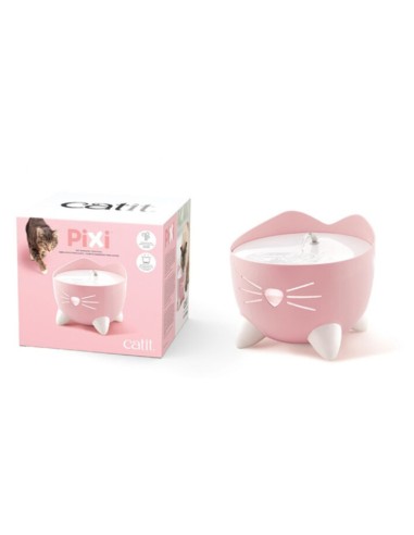 Fuente CATIT PIXI Rosa 2.5 litros - Agua Fresca y en Movimiento para Gatos