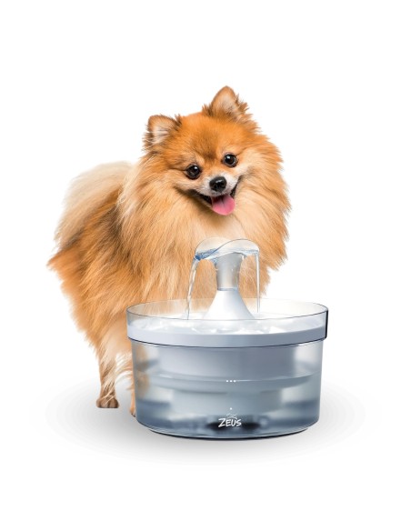 Fuente ZEUS HAGEN Fresh and Clear Cascada para Perros y Gatos 1,5 litros - Agua Fresca y Filtrada