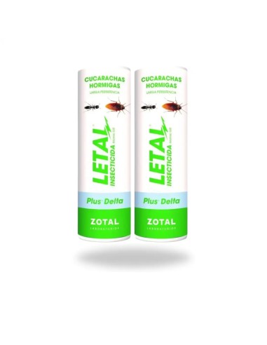 Pack 2 Insecticida microgranulado ZOTAL LETAL PLUS DELTA talquera de 375 GR