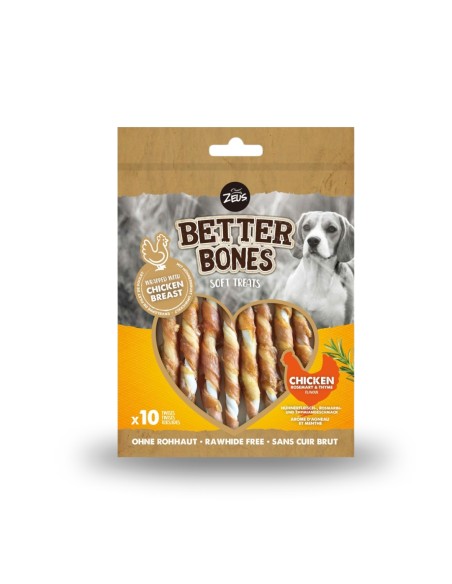 Snack ZOE BETTER BONES Twist para Perros de Pollo Tomillo y Romero x 10uds