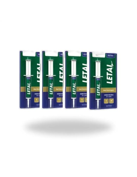 Pack de 4 Insecticida LETAL TRX ZOTAL en cebo contra hormigas, total 40 gr