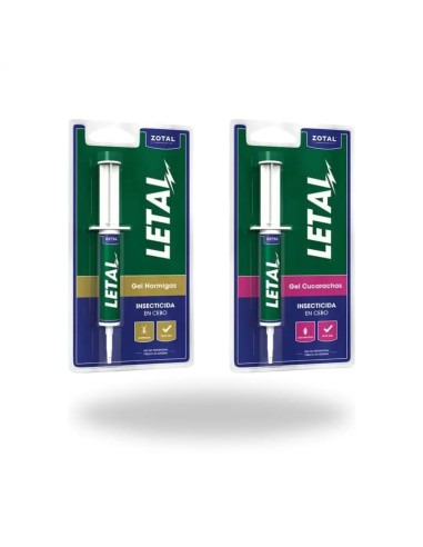 Pack de 2 Jeringas LETAL Gel - Eliminador de Hormigas y Cucarachas - Eficacia Profesional para el Co