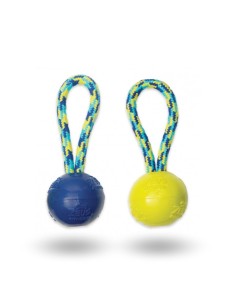 Juguete ZEUS FITNESS TPR para Perro Pelota y Cuerda Tug 23 cm - Diversión y Ejercicio