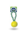 Juguete ZEUS FITNESS TPR  para Perro Pelota y Cuerda Tug 23 cm