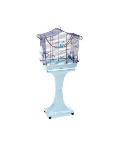 Jaula SOFIA TRIXIE Azul / Azul Claro para Pájaros 63 x 33 x 61/133 cm - Espaciosa y Elegante