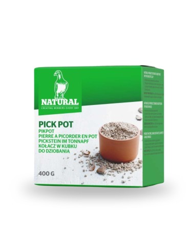 Bloque de Picoteo NATURAL Pick Pot para Palomas 400 gr - Suplemento Nutritivo