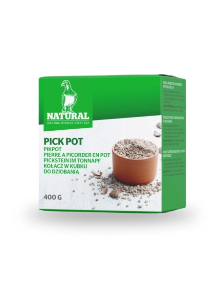 Bloque de picoteo NATURAL Pick Pot para Palomas 400 gr