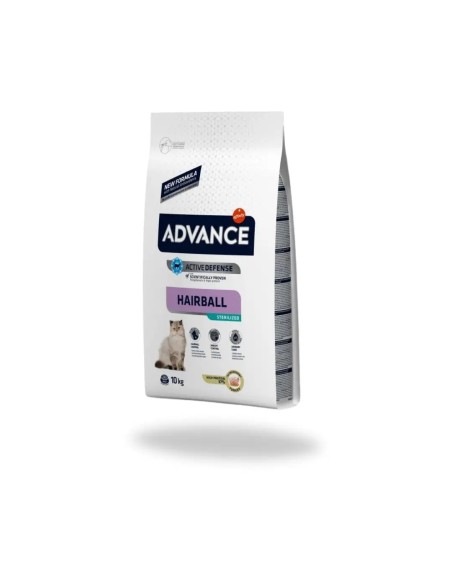 Aliment pour chats stérilisés ADVANCE HAIRBALL 10 kg anti boules de poils