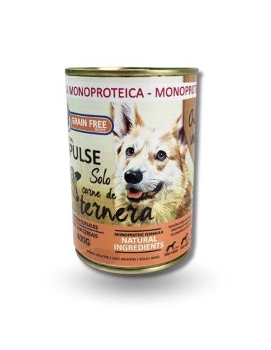 Comida Humeda para Perros IMPULSE Pate de Ternera Grain Free 24x400 grs