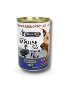 Comida Húmeda para Perros IMPULSE Paté de Pato Grain Free 24x400 grs - Sin Cereales y Deliciosa