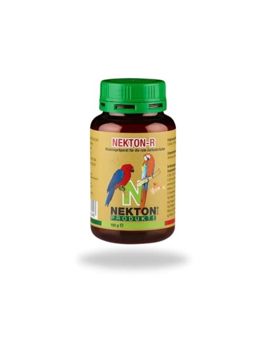 NEKTON R pigmentante con cantaxantina enriquecido con vitaminas, minerales y oligoelemntos, para aves de factor rojo, 150 gr