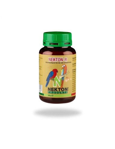 NEKTON R pigmentante con cantaxantina enriquecido con vitaminas, minerales y oligoelemntos, para aves de factor rojo, 35 gr