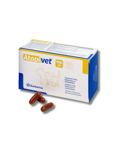 Complemento para el Cuidado de la Piel ATOPIVET para Perros y Gatos 60 Capsulas