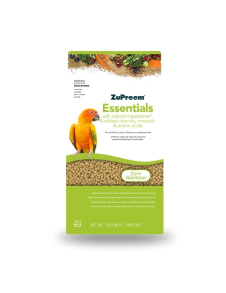 Pienso ZUPREEM ESSENTIALS BREEDER para Aves de Tamaño Mediano, 18 Kg