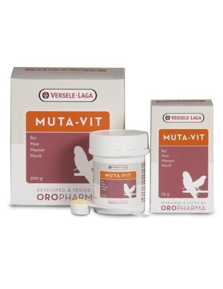 Versele-Laga Muta-Vit 200gr, Mezcla especial de vitaminas, aminoácidos y oligoelementos. Para pájaros de jaula