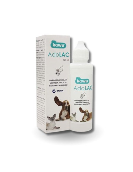 Limpiador de oidos ADO LAC 125 ML, para perros y gatos