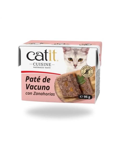 Comida Humeda para Gato CATIT Cuisine HAGEN Pate Vacuno con Zanahoria 95gr