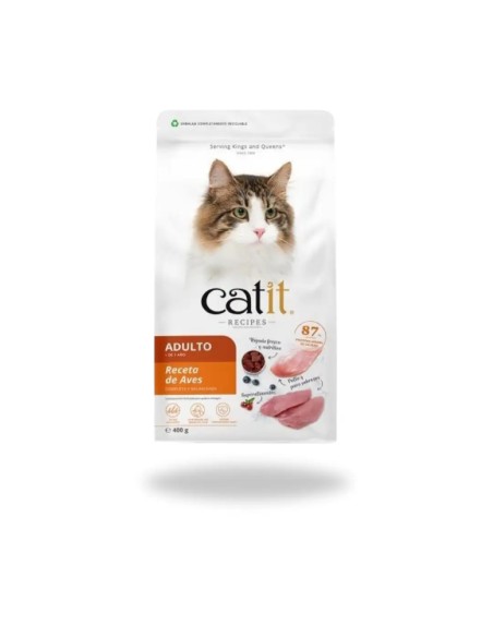 Comida para Gato Adulto CATIT Recipes HAGEN Aves 400gr