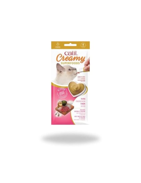 Snacks para Gato CATIT Creamy HAGEN Superfood Atun y Cocowakame 4 x 10gr