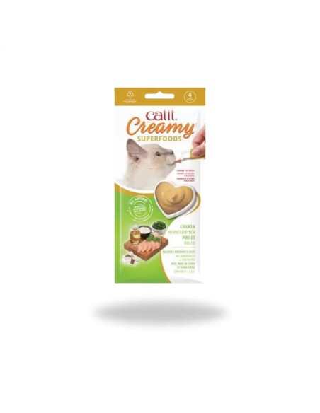 Snacks para Gato CATIT Creamy HAGEN Superfood Pollo 4 x 10gr