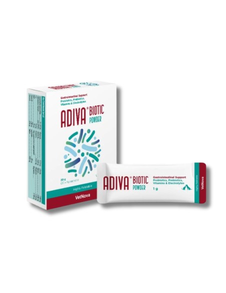 Probiotico Sobre Monodosis ADIVA BIOTIC POWDER para Perros y Gatos 30x1gr, Salud Digestiva