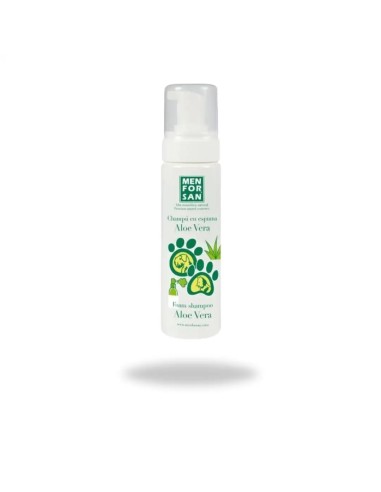 Shampooing mousse pour chats et chiens, à base d’Aloe Vera