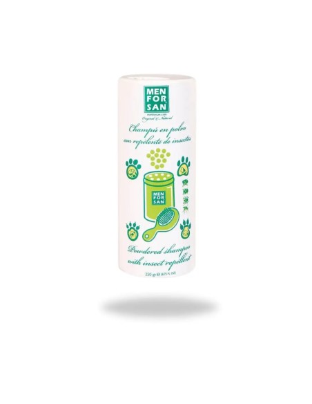 Menforsan powder shampoo with insect repellent