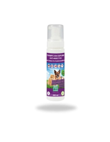 Shampoo in foam, formulated to ward off all kinds of external parasites.