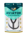 Arnes para aves THE AVIATOR negro talla LARGE 600 - 1000 grs