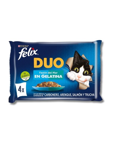 Comida Humeda para Gato PURINA FELIX Fantastic Duo Surtido Pescado 4 x 85gr