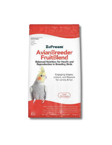 Pienso ZUPREEM FRUITBLEND para Aves de Tamaño Mediano 18 Kg | Nutrición completa y deliciosa