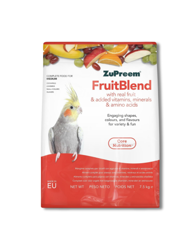 Pienso ZUPREEM FRUITBLEND para Aves de Tamaño Mediano 7,5 Kg | Nutrición completa y deliciosa