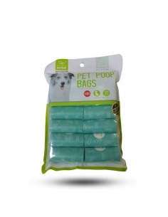 Bolsitas Poop Pet con Dibujo de Hueso NUNBELL verde , pack 12 rollos