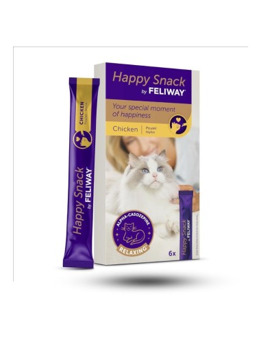 Alimento calmante FELIWAY HAPPY SNACKS 6 STICKS 15 GR para gatos