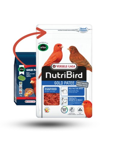 Gold Patee Factor Rojo - Pasta de Huevo para Aves de Factor Rojo