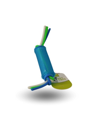 Mordedor para Perro NUNBELL en Forma de Tubo, 9,5 cm de Plástico Resistente y Seguro