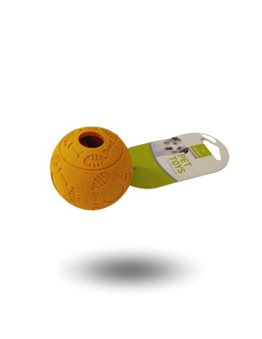 Pelota Interactiva para Perro NUNBELL Amarilla Resistente, 6 cm