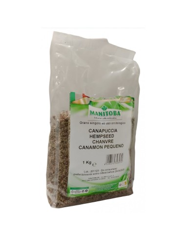 Cañamón Pequeño Manitoba 1 kg – Semilla Energética para Aves
