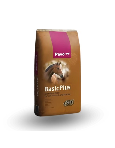 Pienso Básico para Caballos PAVO Basic Plus 20 Kg - Sin Avena para Mantenimiento
