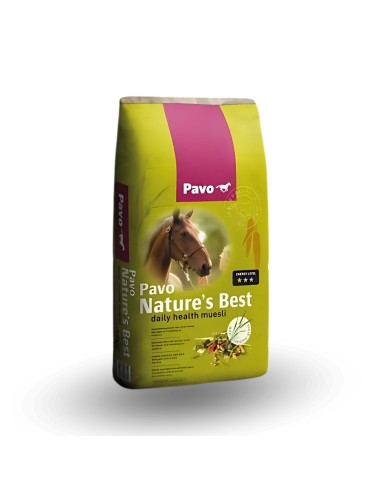 Muesli Saludable para Caballos PAVO Nature's Best 15 Kg - Bajo en Azúcar