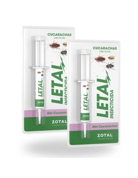 Pack de 2 Insecticida LETAL TRX ZOTAL en cebo contra cucarachas, total 20 gr