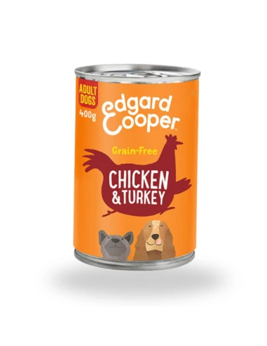 Edgard & Cooper Comida Húmeda para Perro Pavo y Pollo – Caja 6x400g