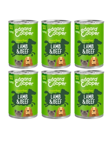 Edgard & Cooper Comida Húmeda Cordero y Ternera Perros – 6x400g