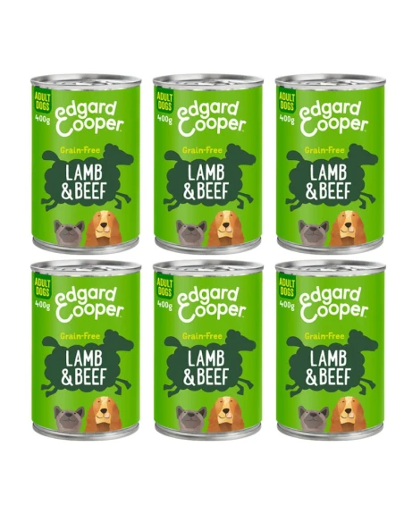 Edgard & Cooper Comida Húmeda Cordero y Ternera Perros – 6x400g