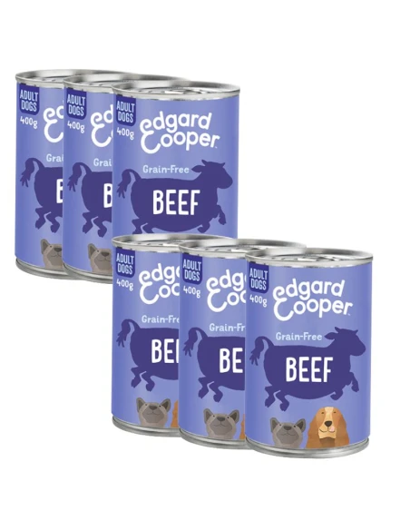 Edgard & Cooper Comida Húmeda Ternera para Perros – 6x400g